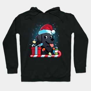 Black Labrador Dog Christmas Hoodie